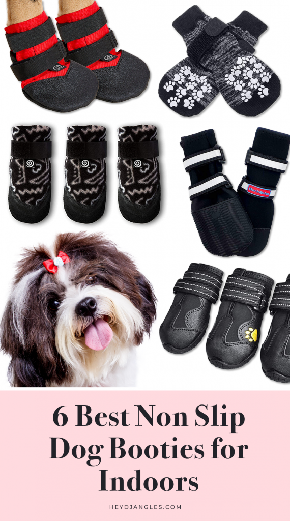 Uheng 4 Pack Dog Shoes Waterproof Wearproof Anti-Slip Sole for Indoor & Outdoor Wear for Medium Large Dogs Non-Slip Dog Boots Pet Paw Protectors