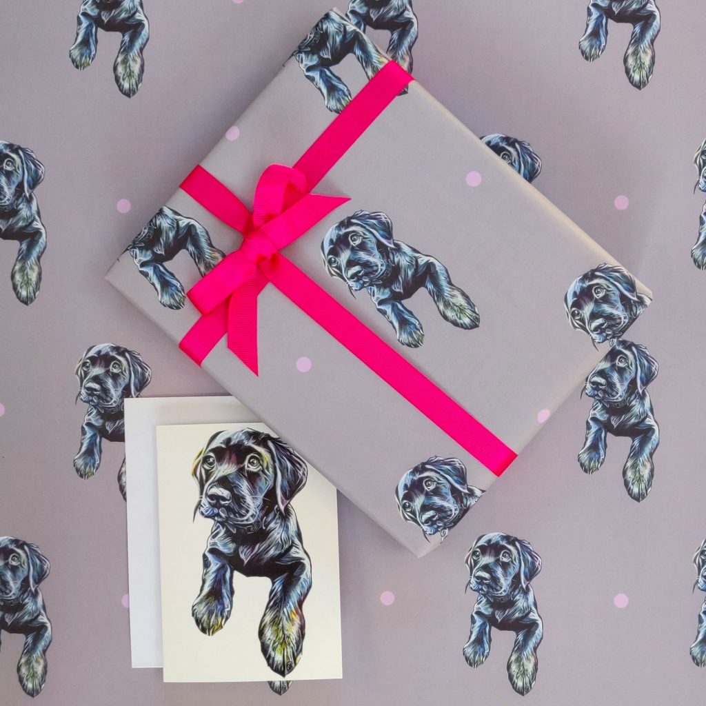 Labrador Gift Wrap via Etsy, Labrador Themed GIfts