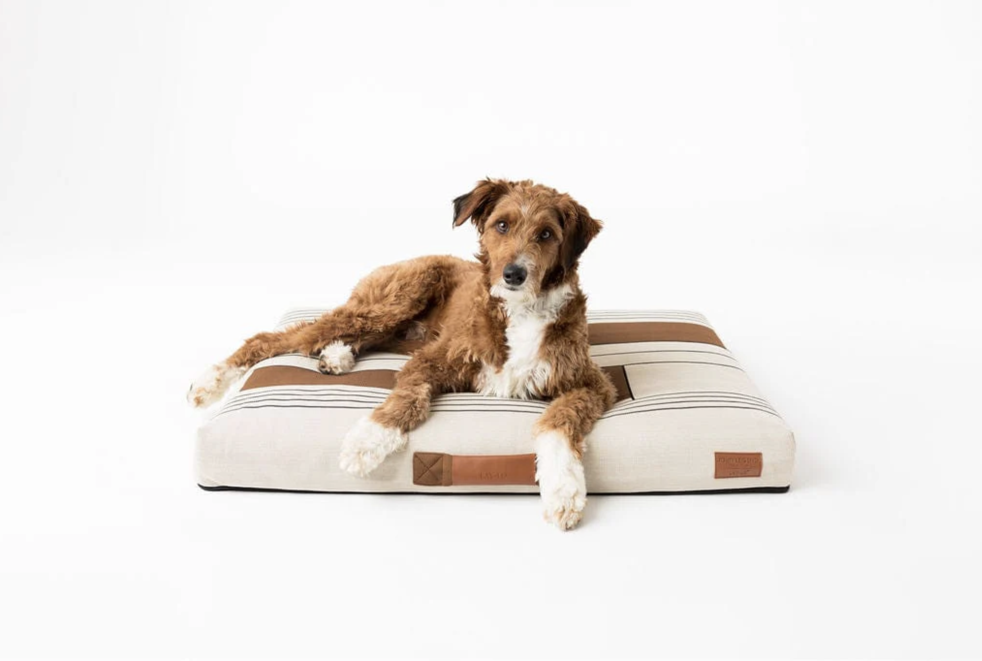 LAY LO Pets Tan Geometric Dog Bed via LAY LO Pets