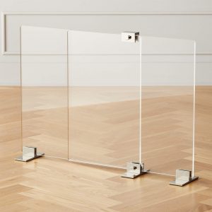 9 Stylish Clear Acrylic Dog Gate Options - feat. the Keep 'Em Out/In Clear Decorative Divider via CB2